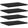 vidaXL Raft pentru cărți 4 pcs Negru 40 x 30 x 1,5 cm Lemn compozit