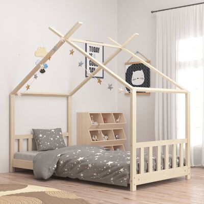 vidaXL Cadru de pat pentru copii, 80 x 160 cm, lemn masiv de pin