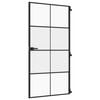 vidaXL Ușă interior negru 102,5x201,5 cm sticlă securiz./aluminiu slim