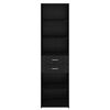 vidaXL Bufet cu sertar Stejar Negru 50 x 42,5 x 185 cm Lemn compozit