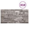 vidaXL Panouri de perete 10 pcs Gri &icirc;nchis 100 x 50 cm Spumă EPS