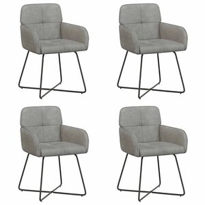 vidaXL Scaune de dining 4 buc. Catifea Gri deschis 59 x 56,5 x 86 cm