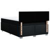 vidaXL Pat box spring cu saltea, negru, 140x200 cm, textil