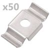 vidaXL Cleme de gard tip fluture, 50 buc., oțel inoxidabil