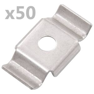 vidaXL Cleme de gard tip fluture, 50 buc., oțel inoxidabil