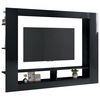 vidaXL Comodă TV, negru extralucios, 152x22x113 cm, lemn prelucrat