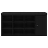 vidaXL Bancă de pantofi, negru, 102x32x50 cm, lemn prelucrat