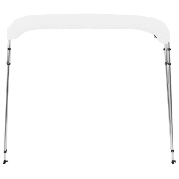 vidaXL Parasolar barcă Bimini cu 4 arcuri, alb, 243x210x137 cm