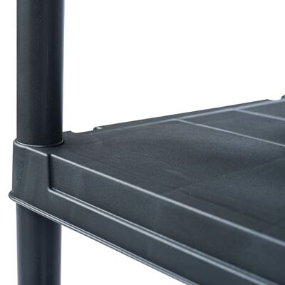 vidaXL Rafturi de depozitare, 2 buc. negru, 60 x 30 x 138 cm plastic