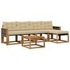 vidaXL Set de canapele de exterior 6 buc. Natural și Bej
