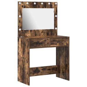vidaXL Masă de Machiaj Stejar fumuriu 78,5 x 41 x 135 cm