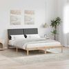 vidaXL Cadru de pat cu headboard Maro 150 x 200 cm Lemn de pin masiv