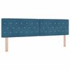 vidaXL Tăblie LED cu headboard Manual Albastru &icirc;nchis 180 cm Poliester