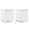 vidaXL Dulap de noapte 2 buc. Alb 39 x 34,5 x 50 cm Lemn prelucrat
