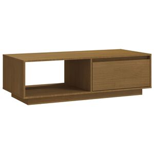 vidaXL Măsuță de cafea, maro miere, 110x50x33,5 cm, lemn masiv pin