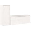 vidaXL Comode TV, 2 buc., alb, lemn masiv de pin