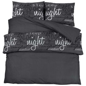 vidaXL Set cu husă de pilotă, negru și alb, 260x240 cm, bumbac