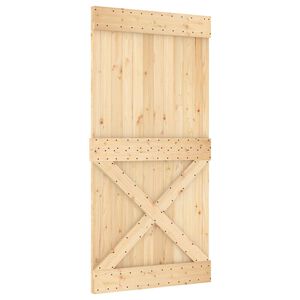 vidaXL Ușă glisantă NARVIK Natural și Negru 100 x 210 cm (213,5 cm)