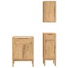 vidaXL Set de mobilier pentru baie cu sertar FLORO 3 pcs Maroniu cerat