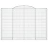 vidaXL Coșuri gabion arcuite 12 buc. 300x50x200/220 cm fier galvanizat