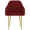 vidaXL Scaune de bucătărie, 6 buc., roșu vin, catifea