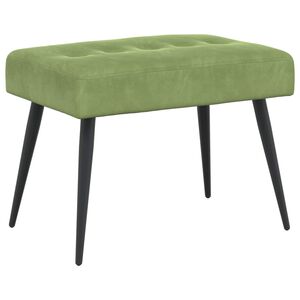 vidaXL Bancă cu butoane capitonate Verde deschis 60 x 40 x 45 cm