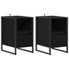 vidaXL Noptieră 2 buc. Stejar Negru 39,5 x 30 x 50 cm Lemn prelucrat