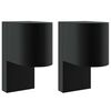 vidaXL Lumină de perete pentru exterior 2 buc. Negru 12 x 7 x 15 cm
