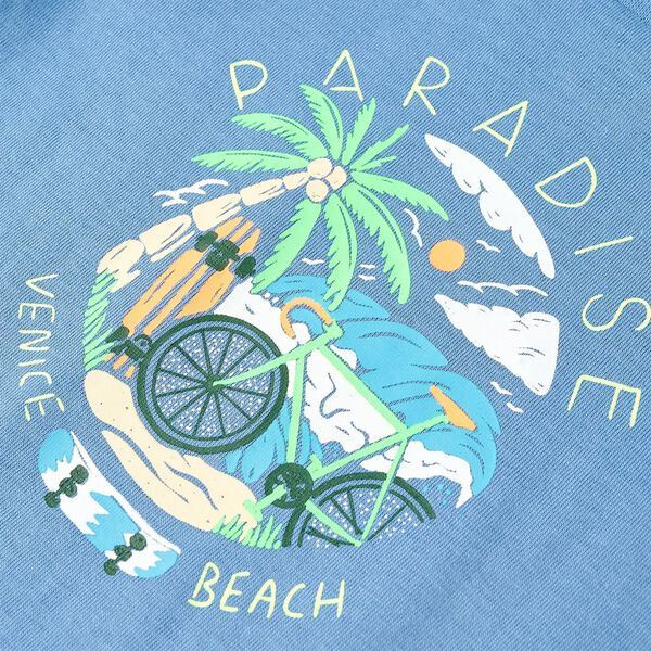 Tricou pentru copii, albastru mediu, 128