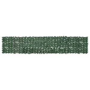 vidaXL Paravan de balcon, frunze verde &icirc;nchis, 400x75 cm