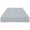 vidaXL Rafturi de perete, 4 buc., gri beton, 60x23,5x3,8 cm, MDF