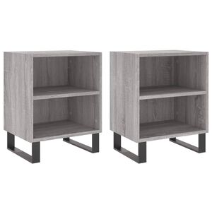 vidaXL Noptiere, 2 buc., gri sonoma, 40x30x50 cm, lemn compozit