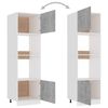 vidaXL Dulap de cuptor microunde gri beton 60x57x207 cm lemn prelucrat
