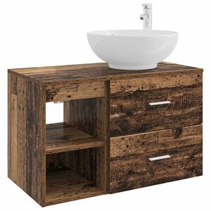 vidaXL Set de mobilier pentru baie 2 buc. Lemn vechi Lemn prelucrat