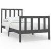 vidaXL Cadru de pat, gri, 100x200 cm, lemn masiv de pin