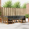 vidaXL Set de canapele de exterior cu pernă 6 pcs Natural și Antracit