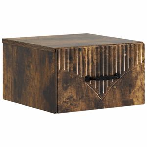vidaXL Dulap de noapte suspendat Stejar fumuriu 34,5 x 33 x 20 cm