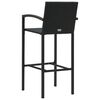 vidaXL Set mobilier bar de grădină, 5 piese, negru
