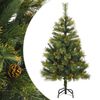 vidaXL Brad de Crăciun artificial cu conuri și balamale, 150 cm