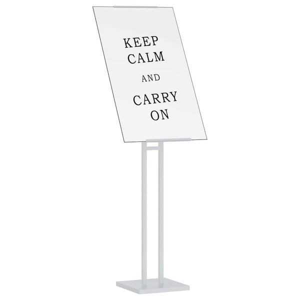 vidaXL Panouri pentru T&acirc;rguri 2 pcs Alb 26,5 x 26,5 x 150 cm Oțel