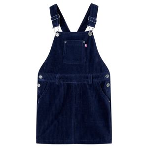 vidaXL Rochie salopetă pentru copii, velur, bleumarin, 92
