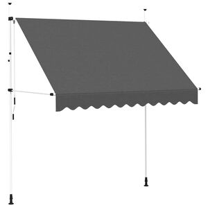 vidaXL Copertină retractabilă manual, antracit, 250 cm
