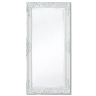 vidaXL Oglindă verticală în stil baroc, 100 x 50 cm, alb