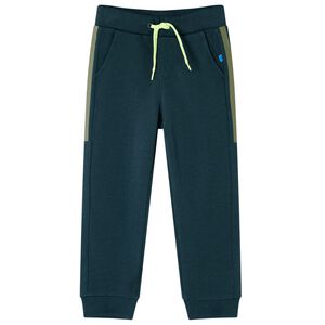 vidaXL Pantaloni de trening pentru copii cu cordon verde mușchi 92
