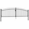 vidaXL Poartă de gard cu ușă dublă Woerden cu v&acirc;rf tip suliță 400x174,5 cm