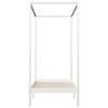 vidaXL Cadru pat cu baldachin, alb, 90x200 cm, lemn masiv pin