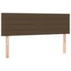 vidaXL Pat box spring cu saltea, maro &icirc;nchis, 140x200 cm, textil