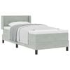 vidaXL Pat cu arcuri cu headboard Gri deschis 200 x 80 cm Catifea