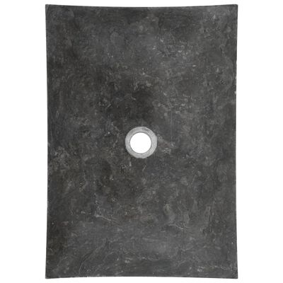 vidaXL Chiuvetă, negru, 50 x 35 x 12 cm, marmură