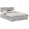 vidaXL Cadru de pat cu sertar Gri Sonoma 140 x 200 cm Lemn prelucrat